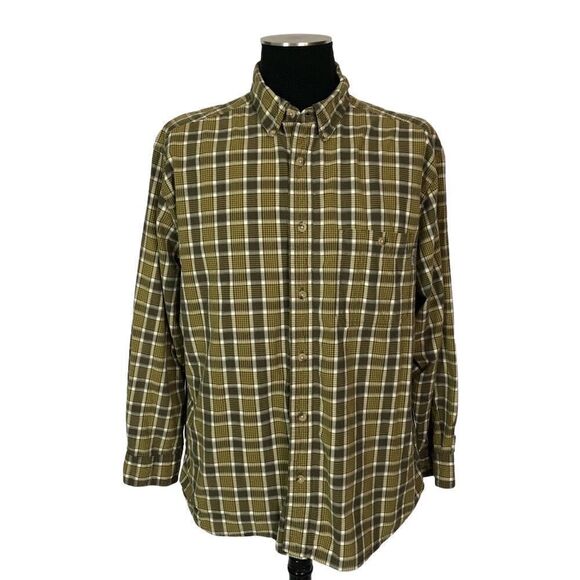WoolRich Green Plaid Cotton Button Down Shirt - Men’s XL - Picture 1 of 7